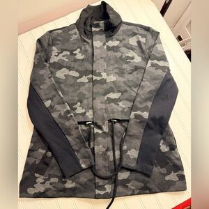 CAbi Gray and Black Camouflage Jacket